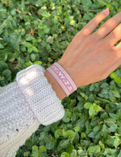 Load image into Gallery viewer, Pink WWJD Embroidered Bracelet
