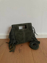 Load image into Gallery viewer, Zh leather Bags - LILLY MINI - suede: Dark Brown
