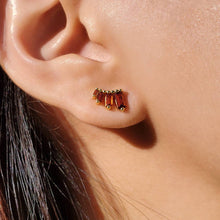 Load image into Gallery viewer, Birthstone Baguette Earring
