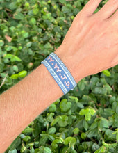 Load image into Gallery viewer, Blue WWJD Embroidered Bracelet
