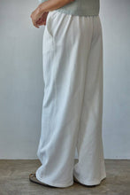 Load image into Gallery viewer, By Together - L8515 | Knit Cotton French Terry Side Pockets Wide Leg Pants: Off White / S
