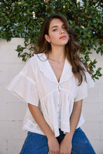 Load image into Gallery viewer, RAISONNEL - Embo Airy Collar Blouse - RT1055: Black / S-M-L (3-2-1)
