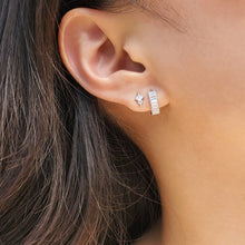 Load image into Gallery viewer, HolyBang Jewels - BAGUETTE HUGGIE EARRINGS - E-H1414 / E-HT1189 / E-H1190: 18K GOLD / 6MM
