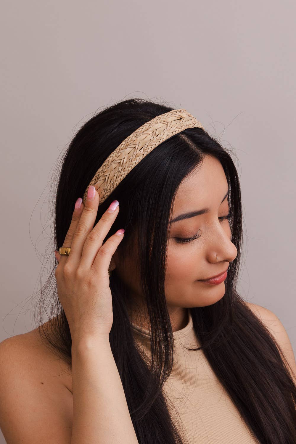 Vegan Leather Pattern Headband