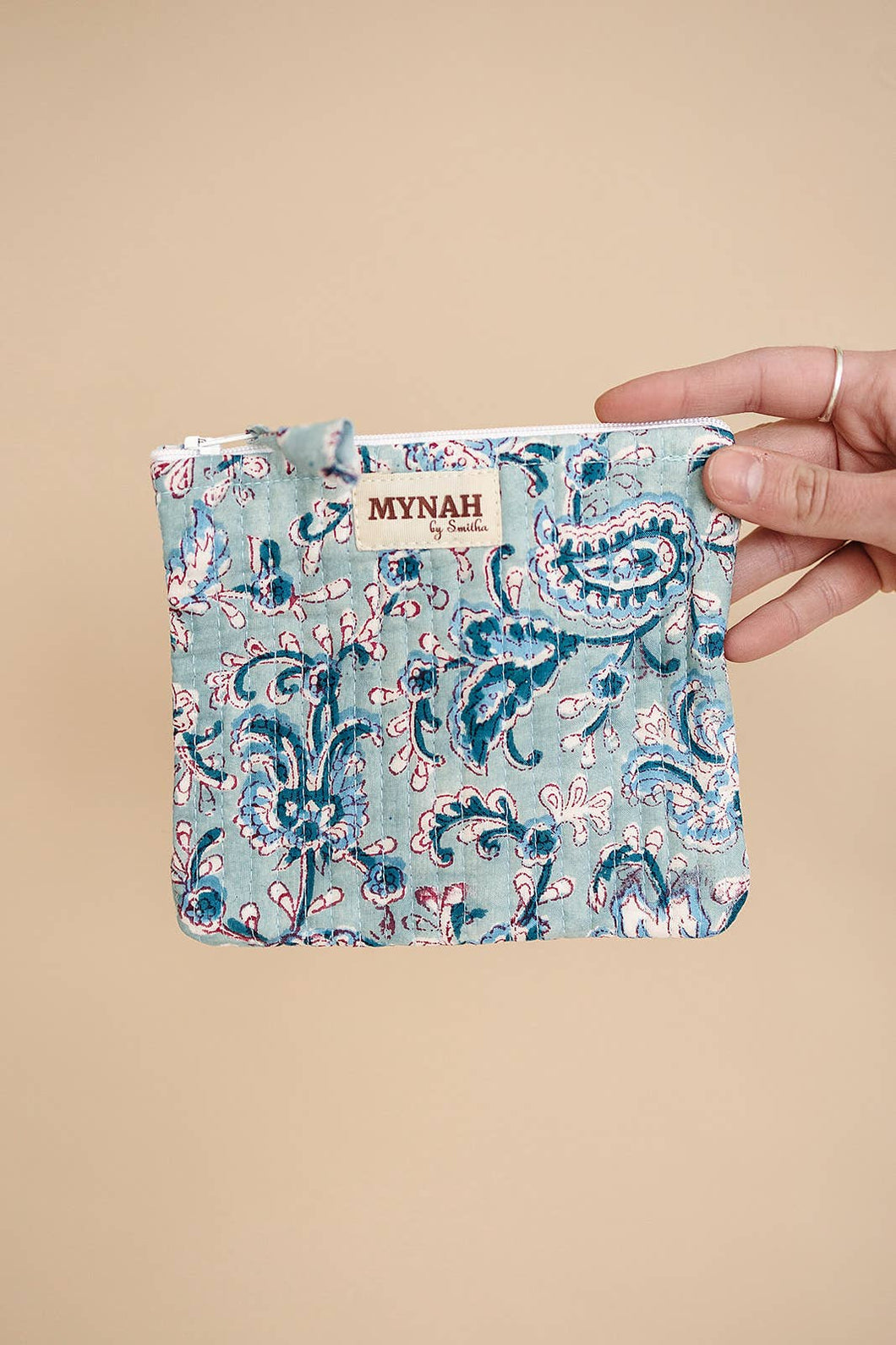 Dusty Blue Vines Coin Pouch
