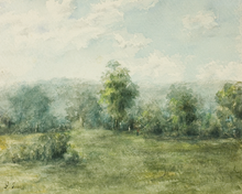 Load image into Gallery viewer, Lush Green Landscape Antique Print
