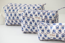 Load image into Gallery viewer, Blue Bonnet Floral Travel Bag
