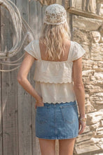 Load image into Gallery viewer, Embroidery Ruffle Top
