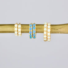 Load image into Gallery viewer, Blue Opal Huggie
