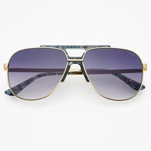 Load image into Gallery viewer, FREYRS Eyewear - Logan ( NEW ) Acetate Aviator Unisex Sunglasses: Light Gold / Gray
