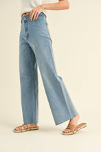 Load image into Gallery viewer, MIOU MUSE - MMP623   STRAIGHT WIDE LEG DENIM PANTS: MATCHA / L
