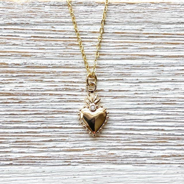Flaming Heart Necklace