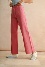 Load image into Gallery viewer, MIOU MUSE - MMP623   STRAIGHT WIDE LEG DENIM PANTS: MATCHA / L

