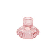 Load image into Gallery viewer, Small Pink Glass Candle Holder- Valentine&#39;s Day Gift
