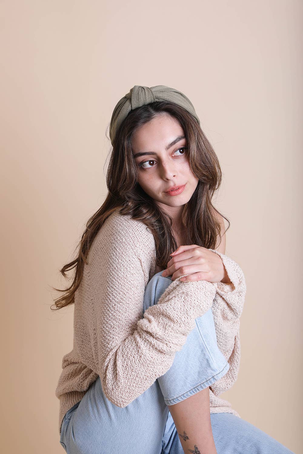 Green Topknot Headband