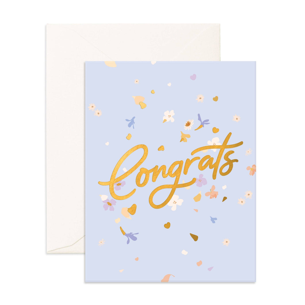 Congrats Flowerbomb Greeting Card