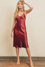 Load image into Gallery viewer, Satin Bias Cut Slip Dress
