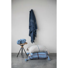Load image into Gallery viewer, Blue Woven Throw

