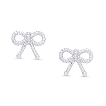 Load image into Gallery viewer, Bow Twist Stud Earrings in Sterling Silver
