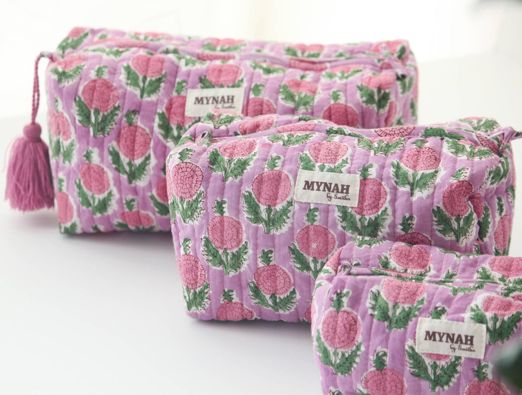 Berry smoothie floral travel bag