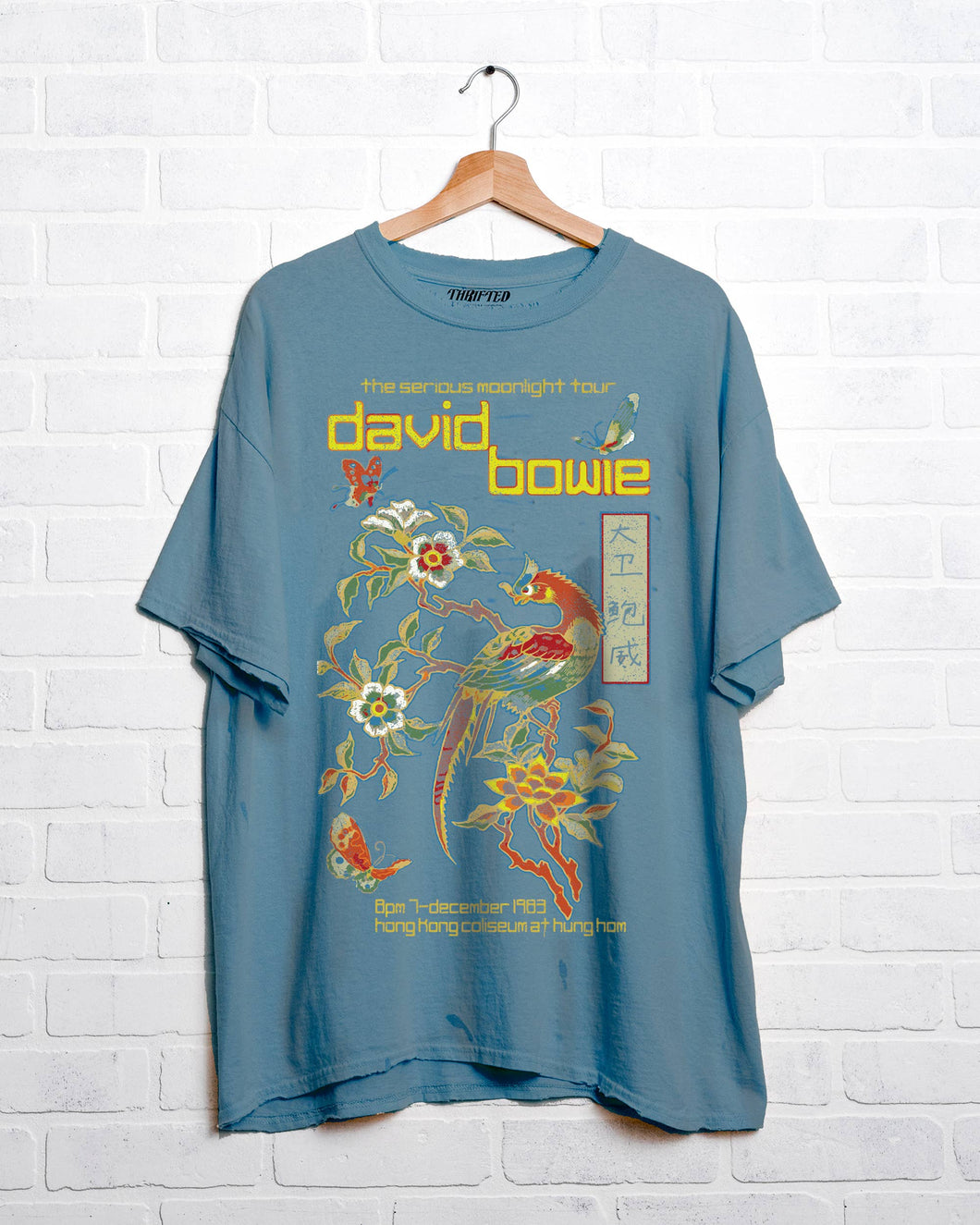 David Bowie Hong Kong Thrifted Graphic Tee
