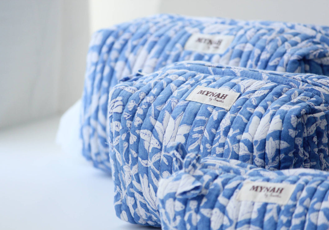 Blue Floral Travel Bag