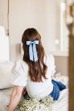 Load image into Gallery viewer, Florence Satin Bow: Chambray
