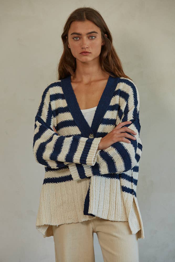 CANDY CLOUDY STRIPED CARDIGAN