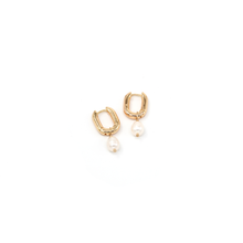 Load image into Gallery viewer, Remi Pearl Hoops

