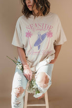 Load image into Gallery viewer, GOOD DAY STREET - [G1473X-OTS]-SEASIDE COWGIRL BEACH OVERSIZED GRAPHIC TEE: S/M / IVORY
