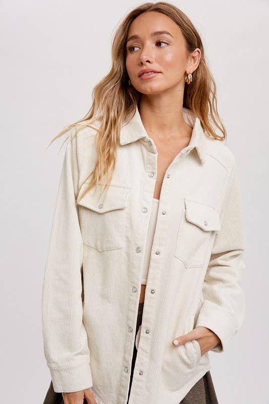 Cordy  Button Up Shacket