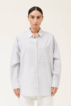 Load image into Gallery viewer, Grade &amp; Gather - 41712 - OVERSIZED STRIPE SHIRT: SMALL/MEDIUM / CHAMBRAY
